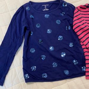 2 long sleeve tee shirts size 6